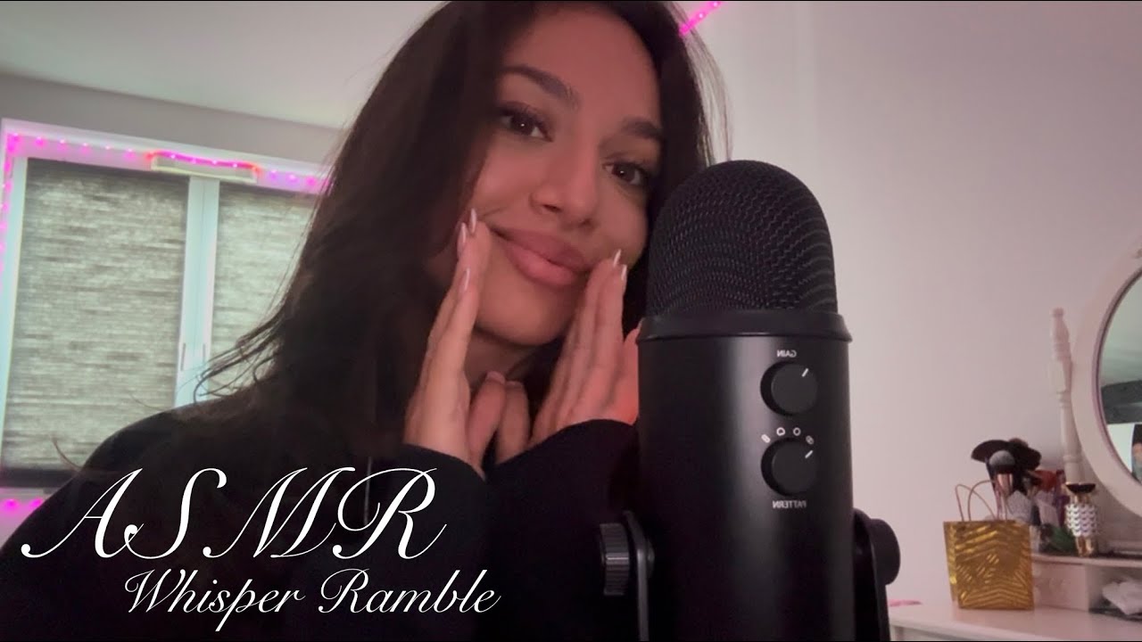 ASMR | Close up whisper ramble/inaudible whispering 