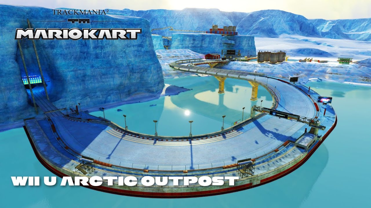 Mario Kart TrackMania- Wii U Arctic Outpost