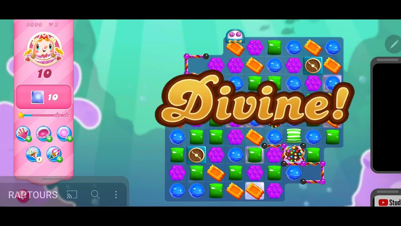 Candy Crush Saga Level 8096 NO BOOSTERS Passed on First Try! Combolicious!