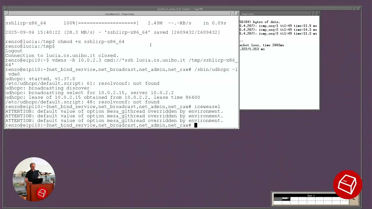 sshlirp: create an instant VPN using VDE and slirp -Renzo 'rd235' Davoli