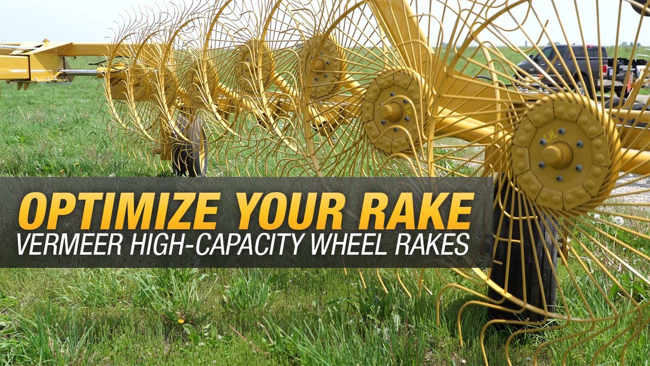 How to optimize settings on Vermeer high-capacity wheel rakes