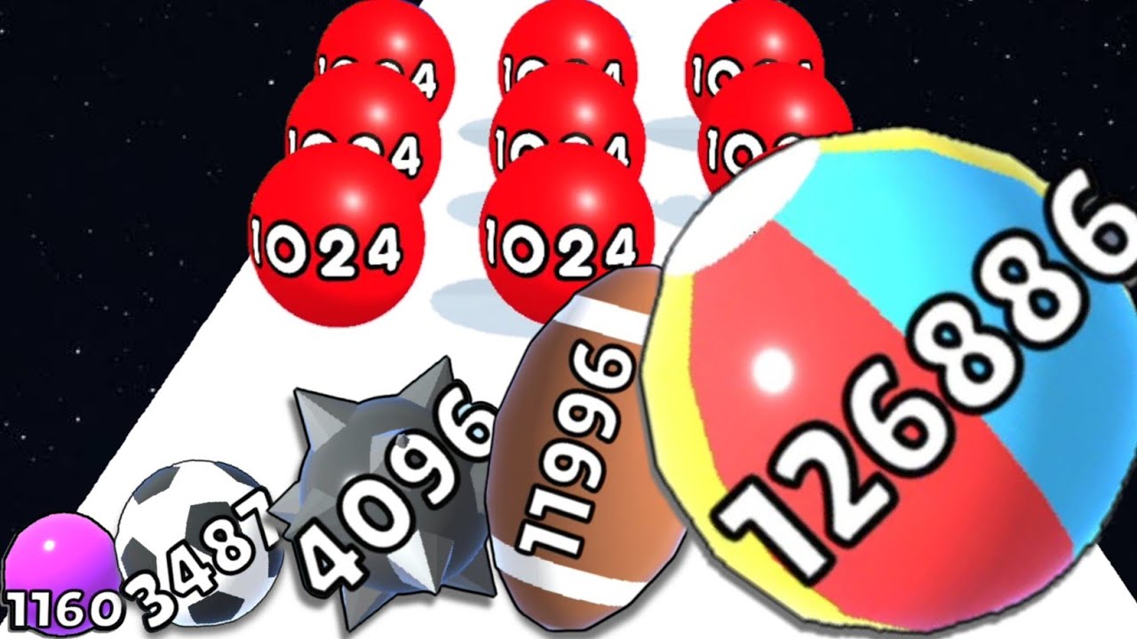 ROLLING BALLS SWALLOWING - Rolling Orb Crash: Level Up Ball (Math Games, Part (02)