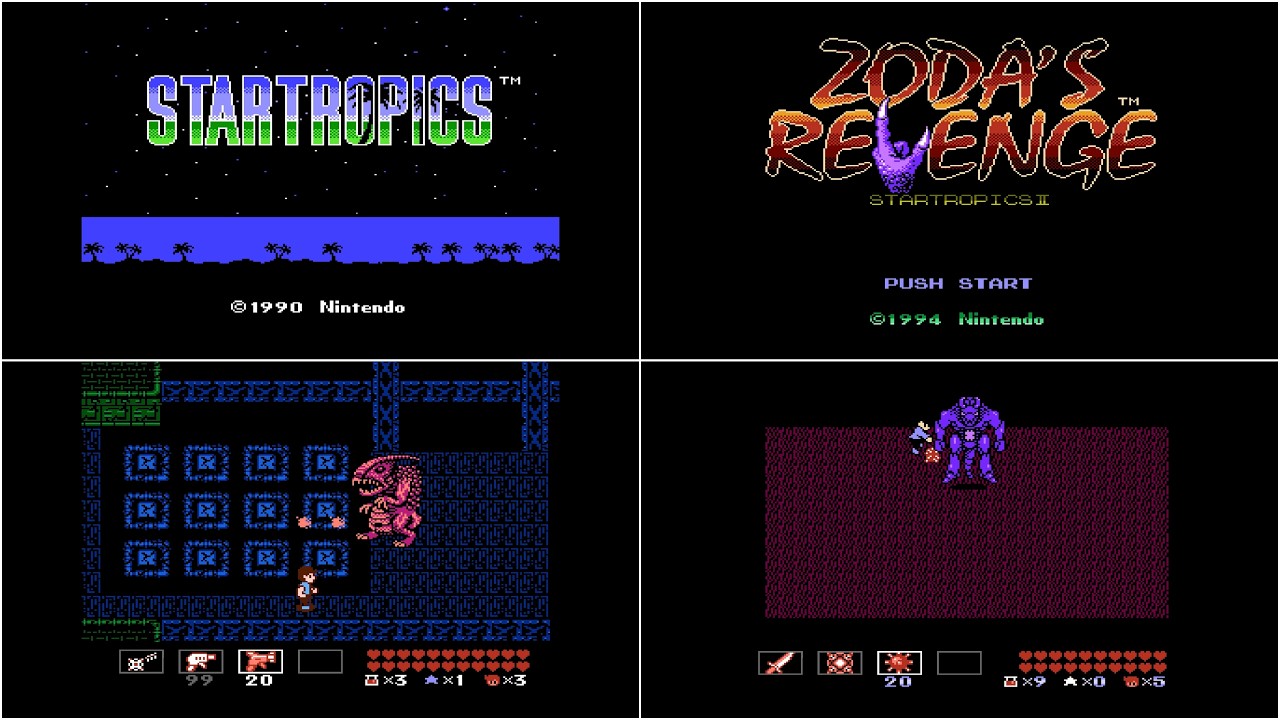 StarTropics & StarTropics II: Zoda's Revenge - All Bosses (No Damage)
