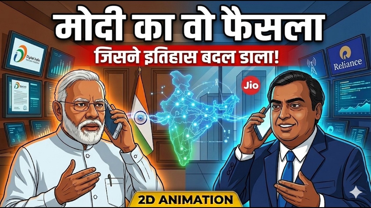 The Real Story Behind Jio&rsquo;s $84,000 Crore Rise | Government Policy Exposed | 2D Animation