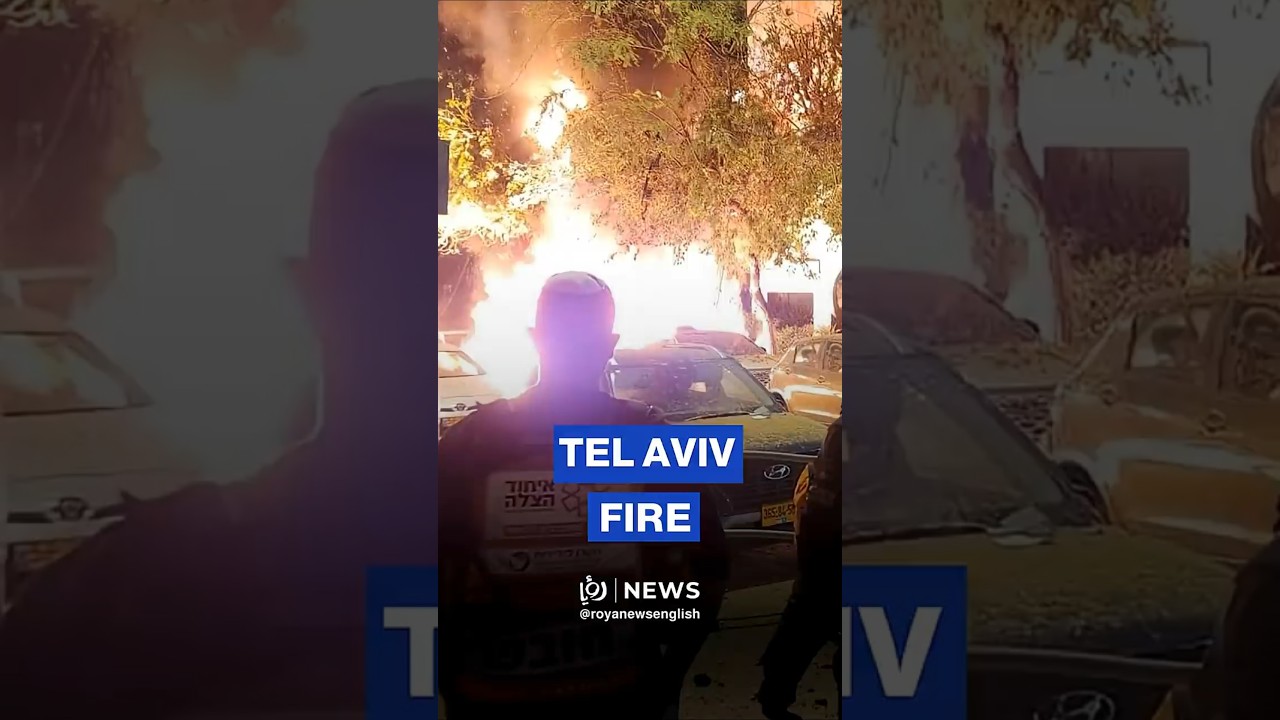 Fires in Tel Aviv after missiles from Iran