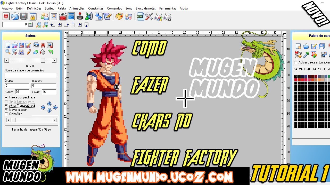 COMO CRIAR CHARS PARA MUGEN NO FIGHTER FACTORY - AULA 1 (2019) #MugenMundo #MugenMundo