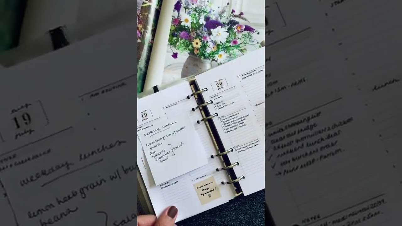 Daily planner pages