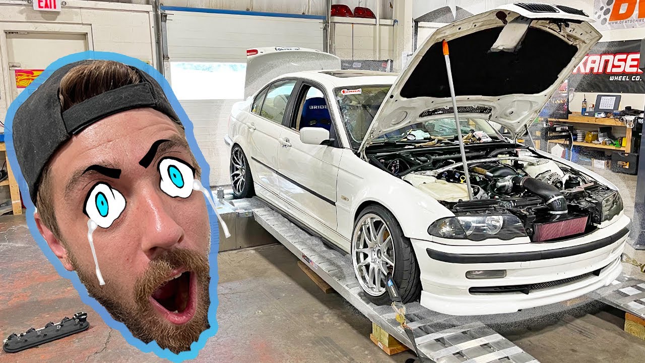 Замененный LS Брайана E46 попадает на динамометрический стенд! (не по плану...)