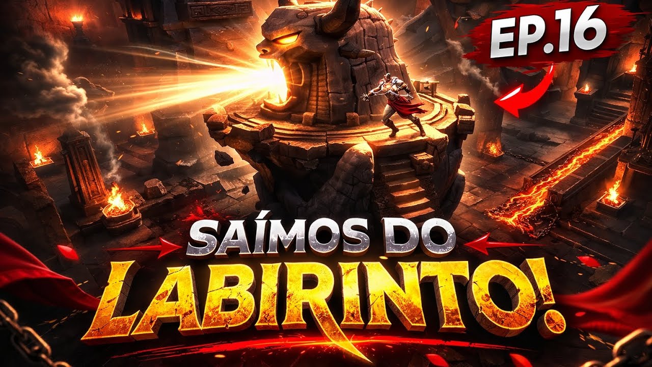 Saímos do Labirinto! 🔥 God of War 1 #16 Gameplay PT-BR (AetherSX2)