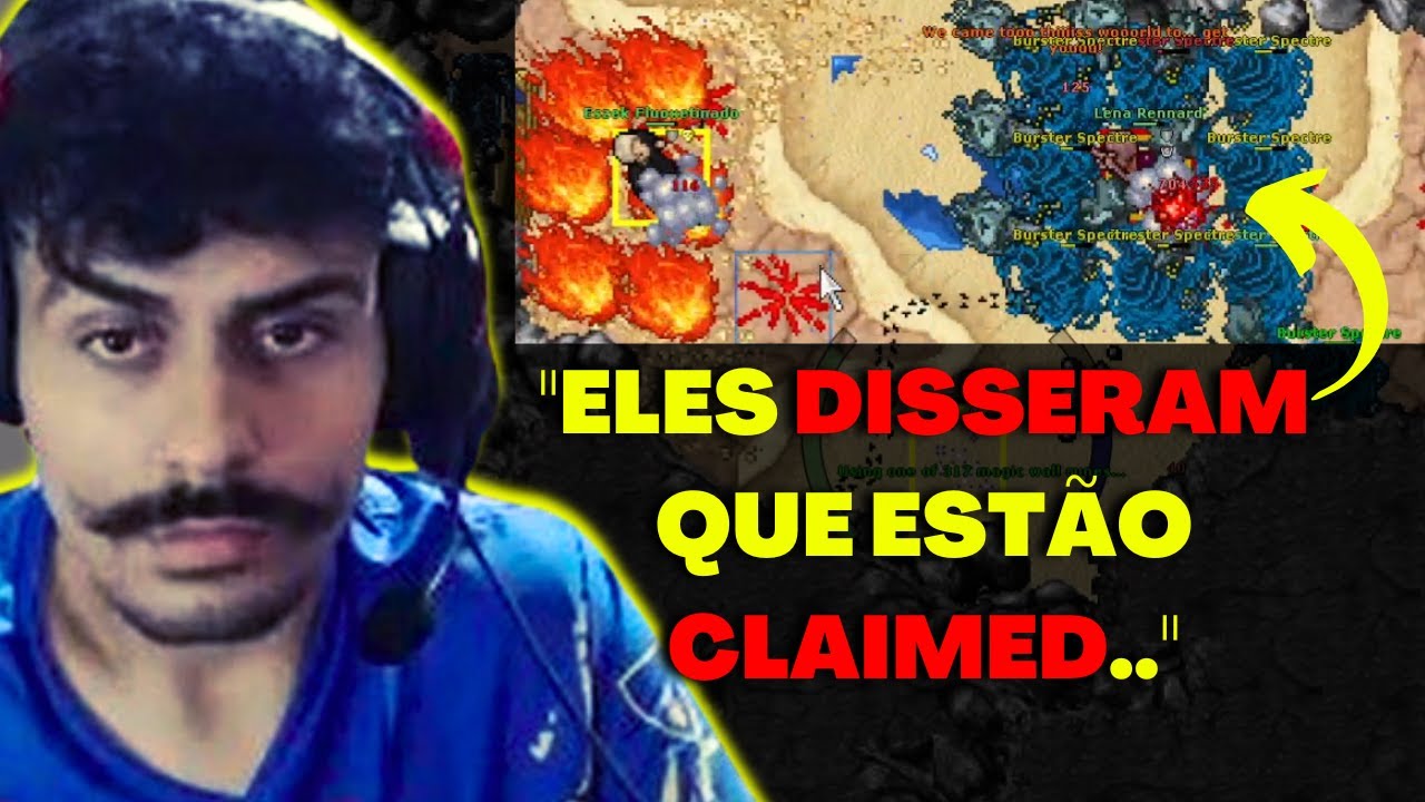Tibia BIGODEZERAH METEU O TERROR NA HUNT COM CLAIMED 🤣 #financeirandoplay
