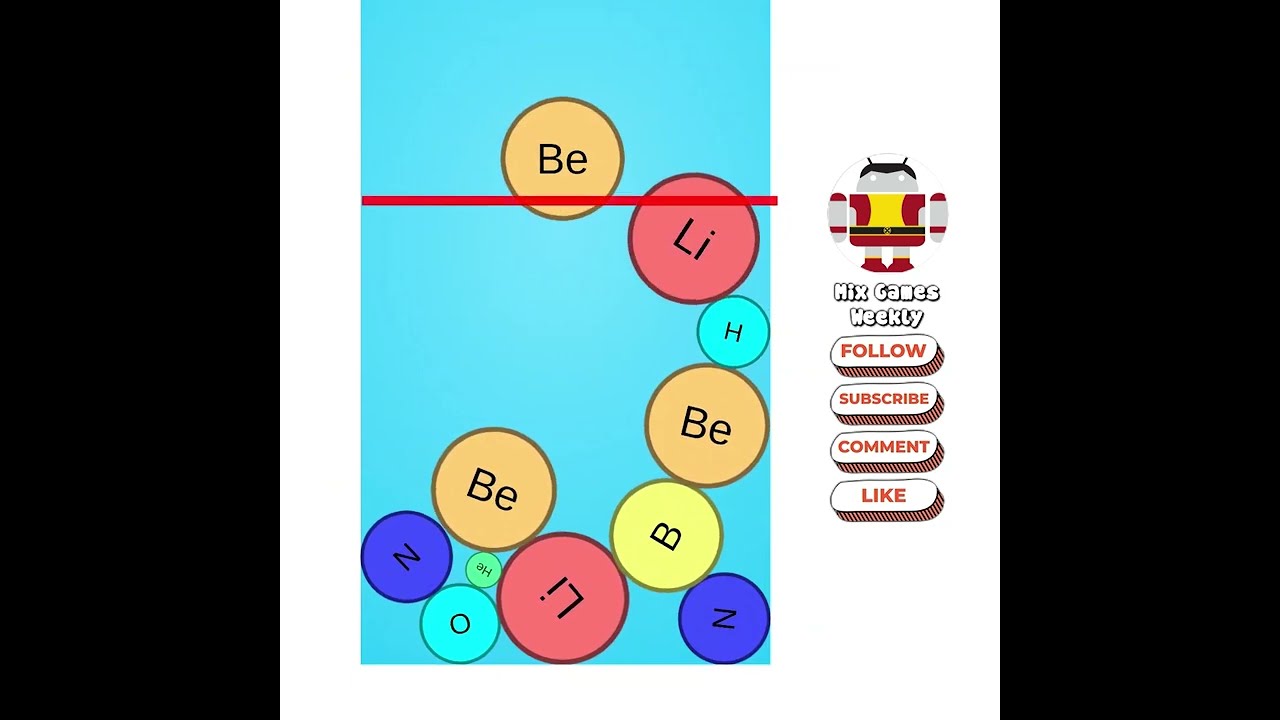 CHEMISTRYBUBBLE - Chemical Bubble, 2048 Balls Game Unblocked, Merge Balls 2D, Bubble Merge