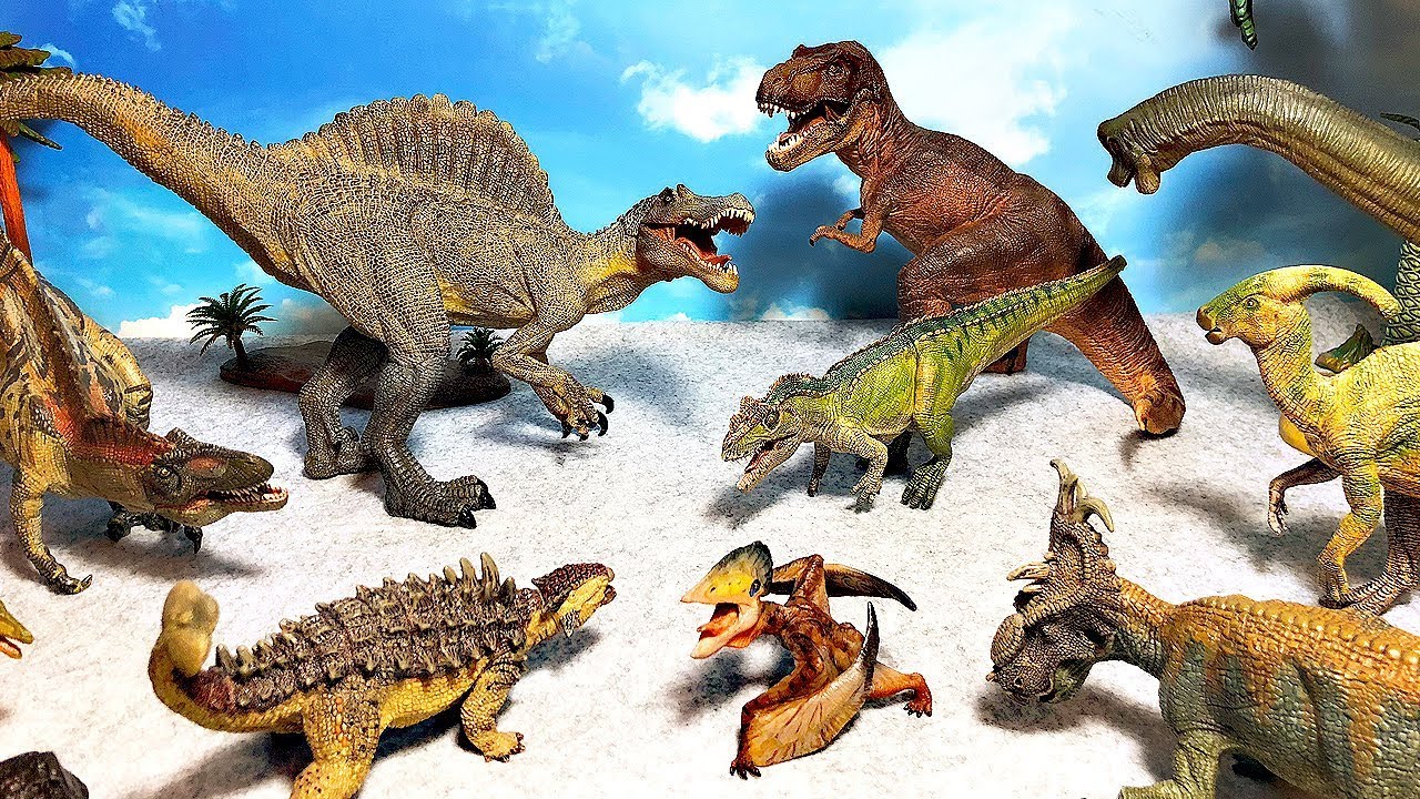 My Dinosaur Toys Collection PAPO - Tyrannosaurus Spinosaurus Carnotaurus