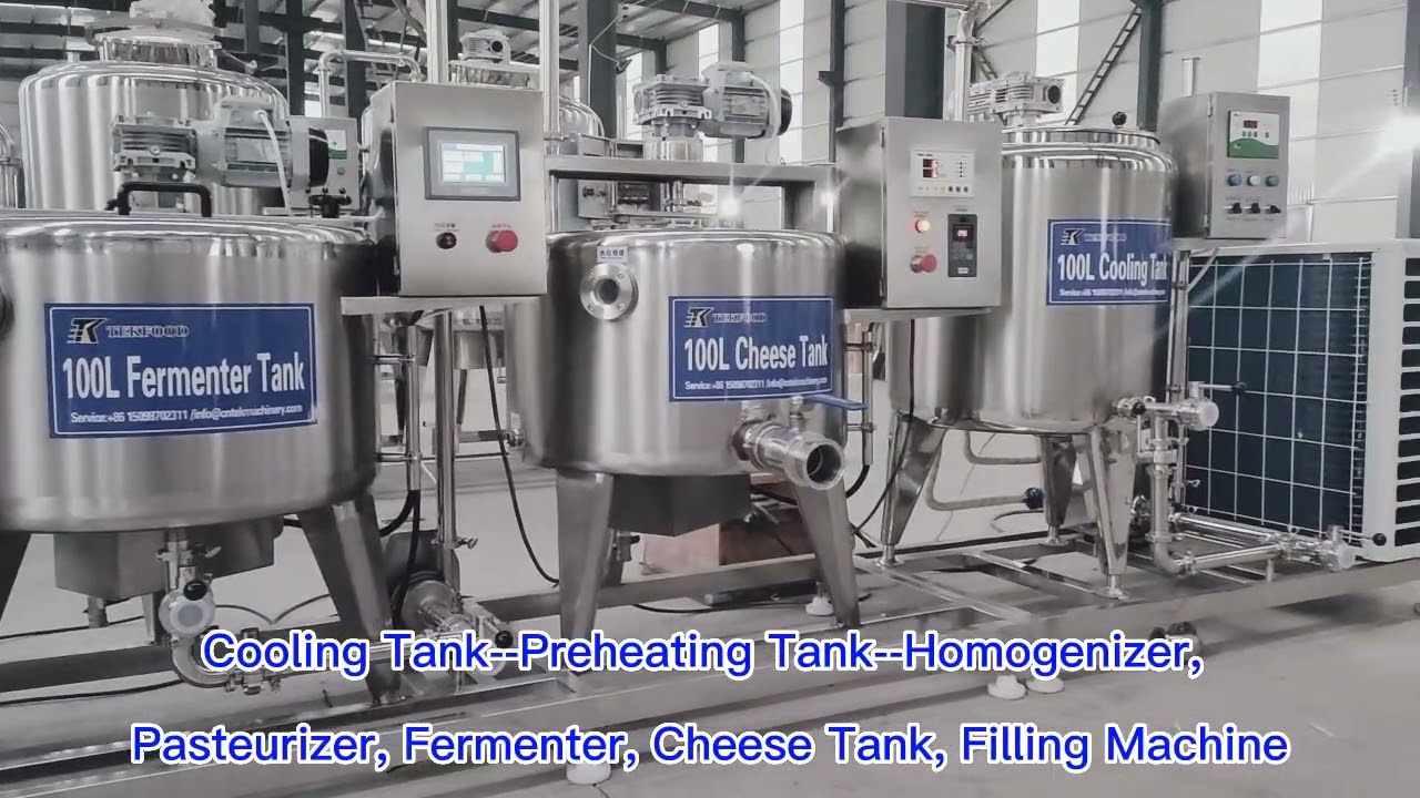 how to make yogurt? Tek Machinery Small yogurt production line Línea de producción de yogur pequeño
