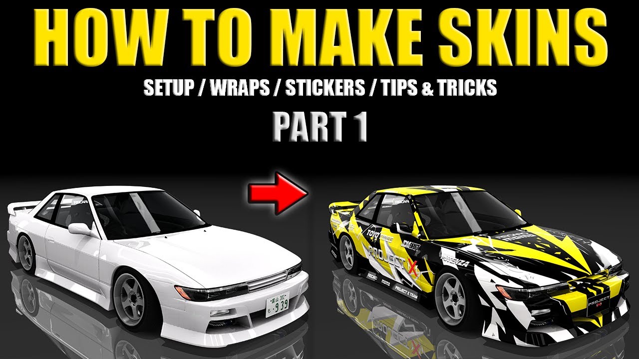 How To Make Skins In Assetto Corsa Part 1 - Setup, Wrap, Stickers & More