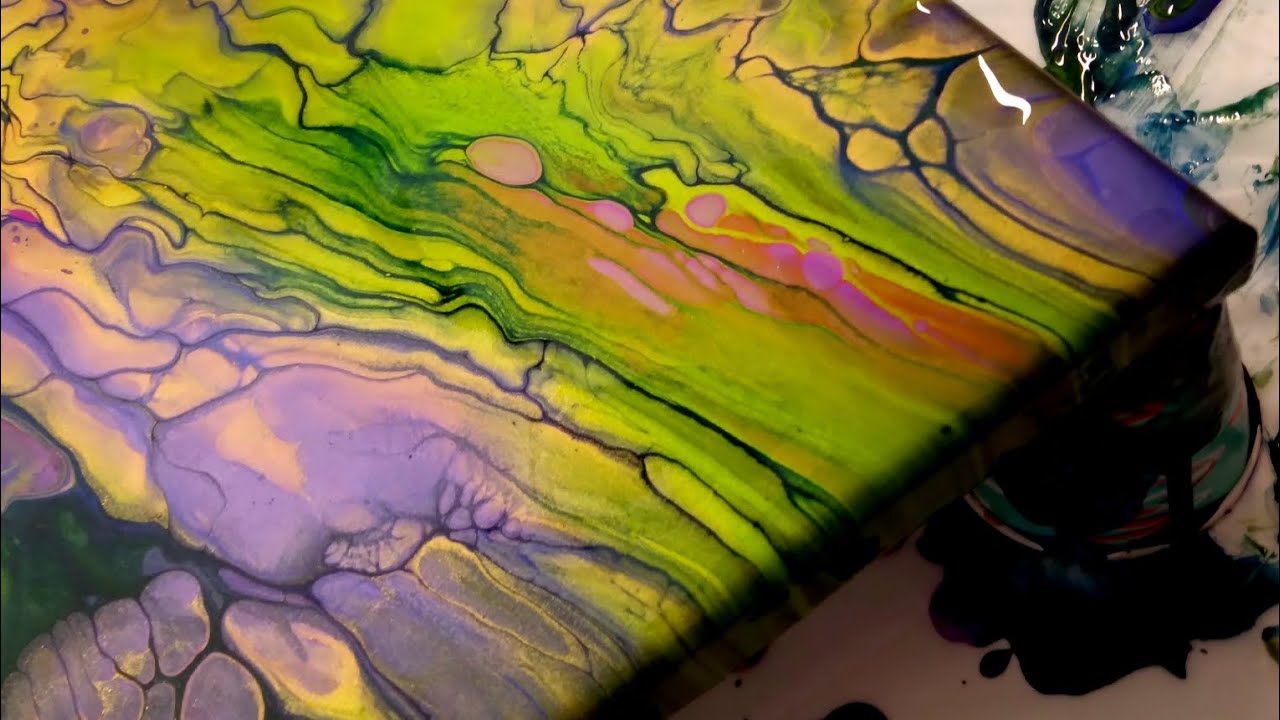 #48 Insane cells! Open cup acrylic pour. Must see! #acrylicpouring #fluidart #abstractart