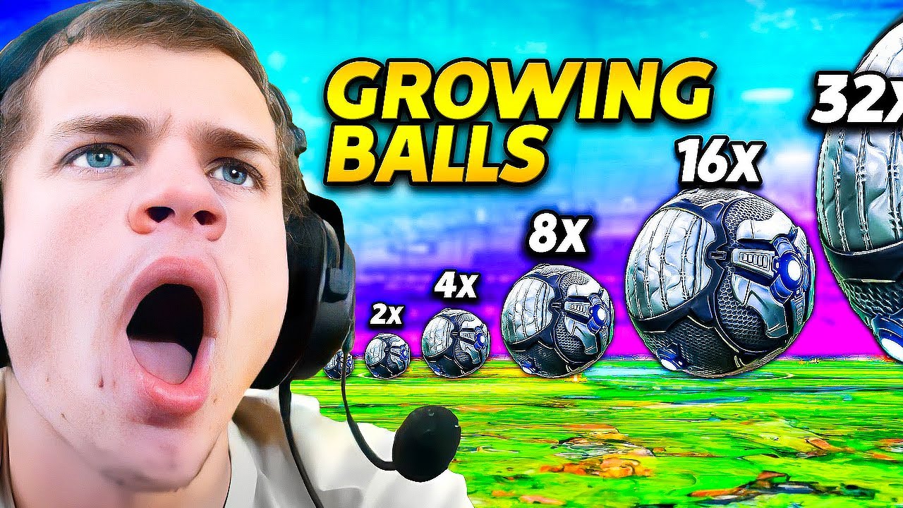 Rocket League but, every time you score the ball GROWS *JYNXZI REACTS*