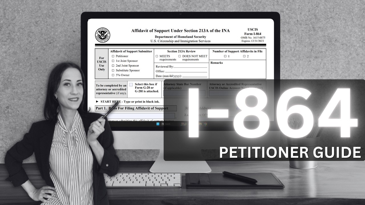 *СТАРАЯ* Форма I-864. Пошаговая инструкция от заявителя = основного спонсора. Подтверждение подде...