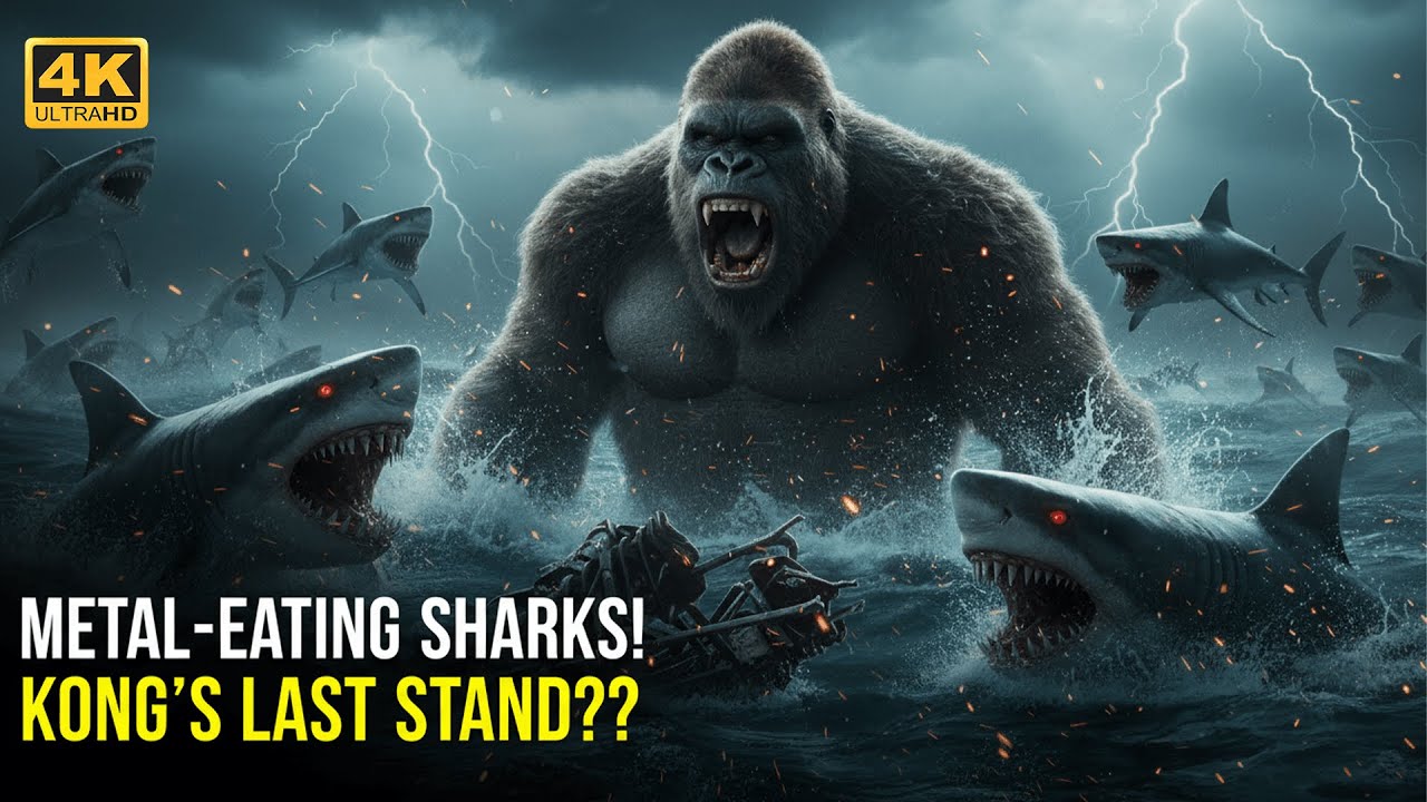 😱 Millions of Metal-Eating Sharks Swarm the Ocean&hellip; Kong Fights for Survival 🦍🦈