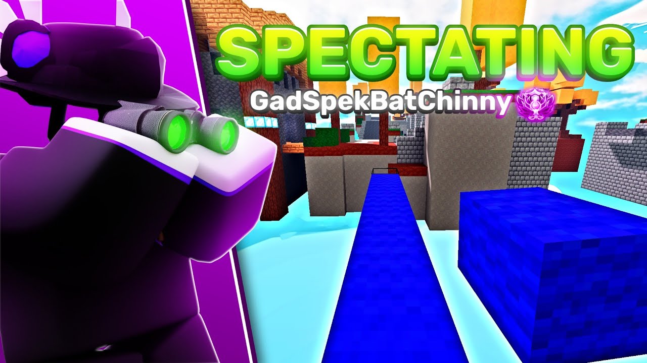 Наблюдаю за игрой лучшего игрока в рейтинговых матчах (Roblox Bedwars).