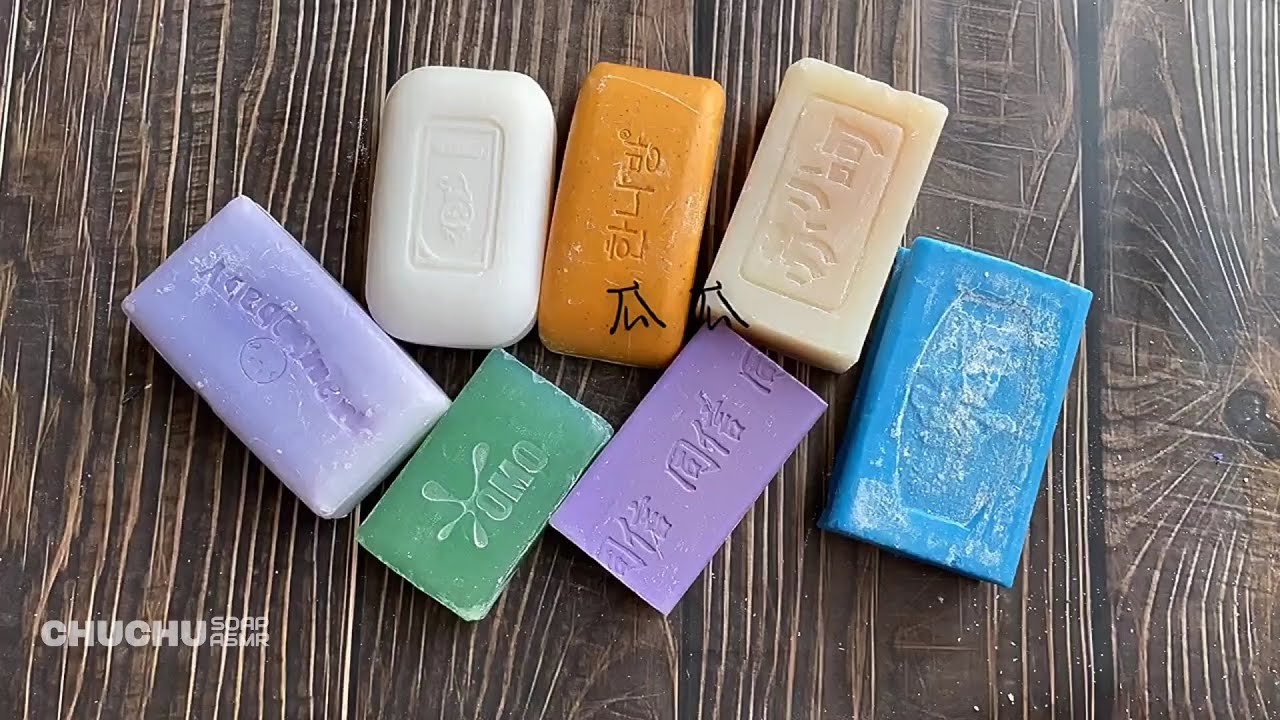 🤩Relaxing ASMR SOAP•Cutting Dry Soap•Bundle of 07 mix colourful ✨ soap & cutting asmr