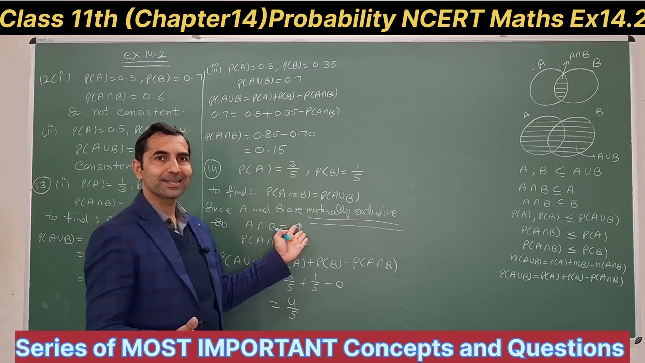 Chapter 14(Class 11th)Probability/NCERT Maths/Ex 14.2/By Sukhvinder Singh/HTET/CSIRUGCNET/AIR07