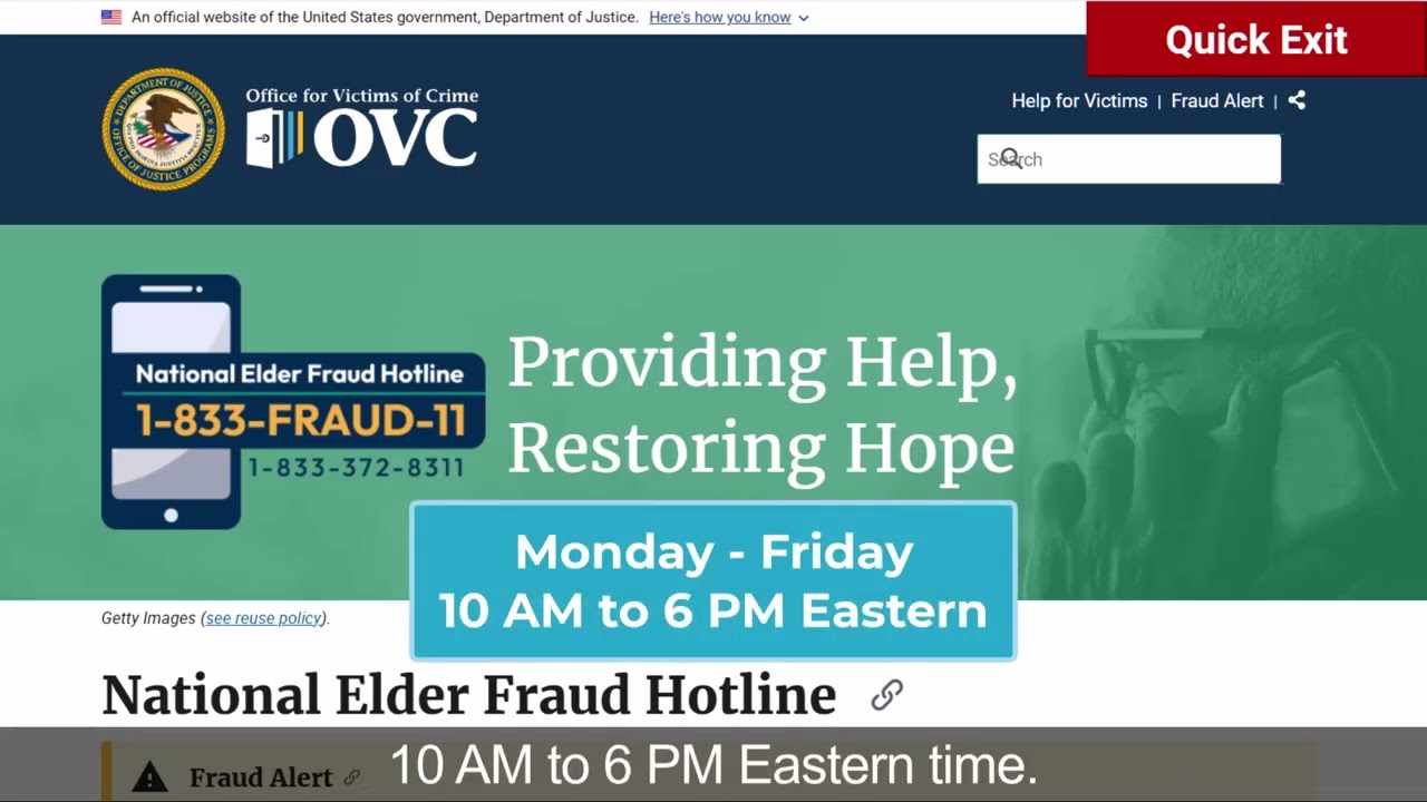 Reporting Elder Fraud
