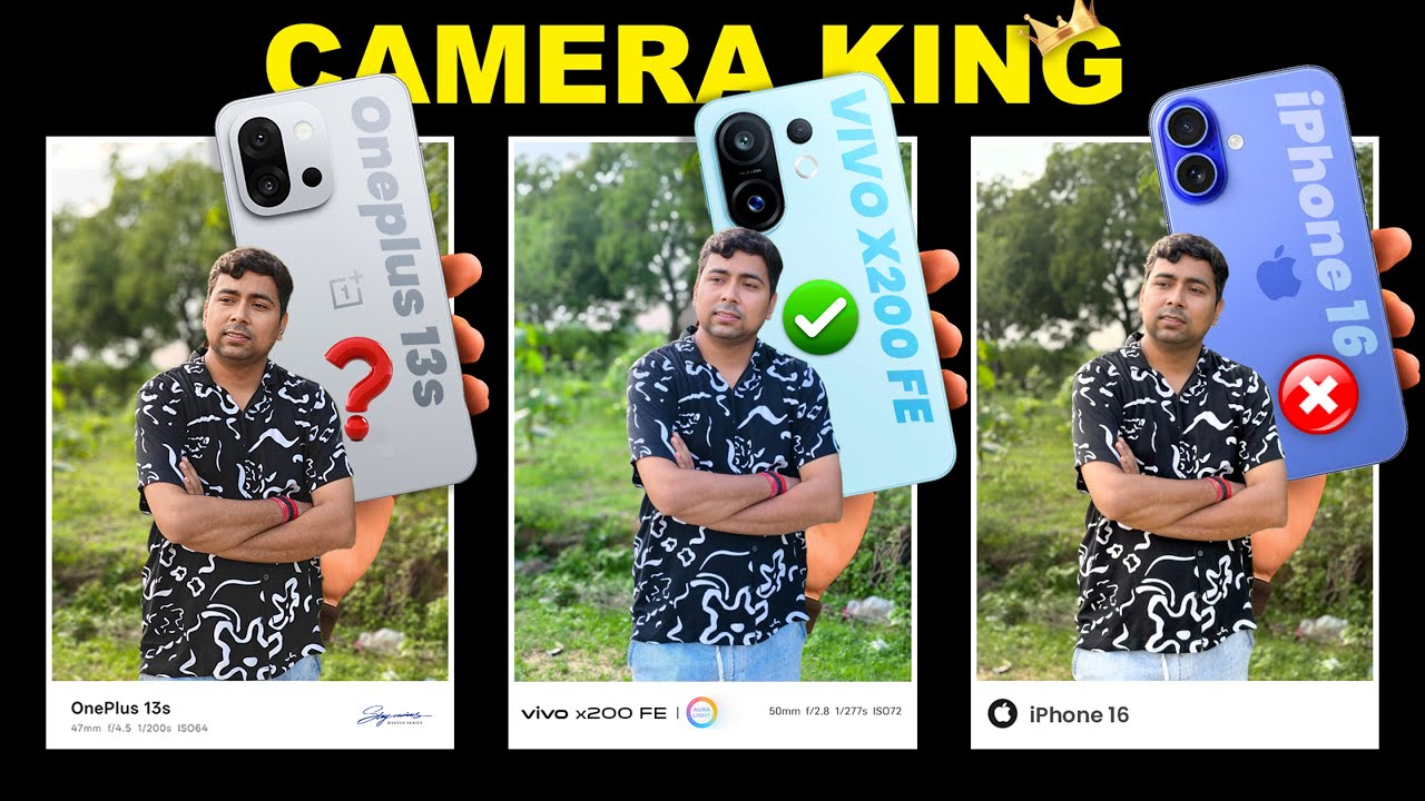 vivo X200 FE vs OnePlus 13s vs iPhone 16 - In Depth Camera Test