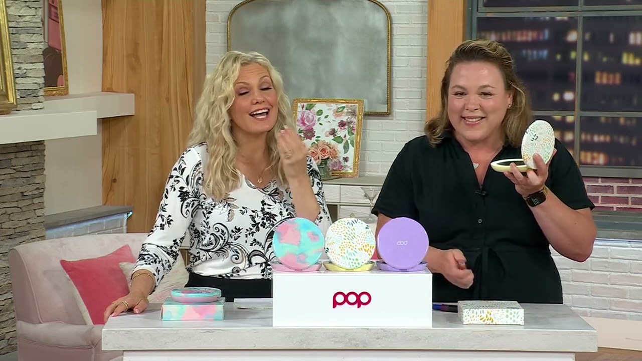 Pop Sonic Compact Mirror w/ 1x/5x Mag & Gift Box on QVC