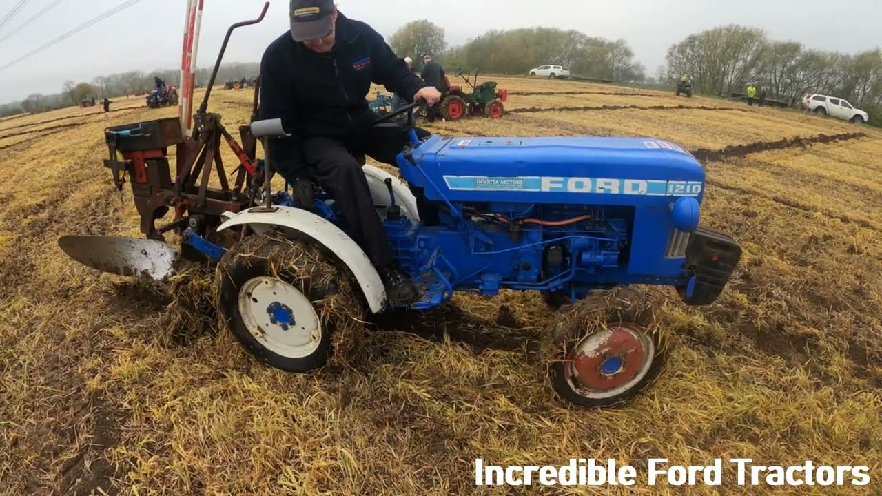 1984 Ford 1210 4WD 0.9 Litre 3-Cyl Diesel Mini Tractor (16 HP) with Single Furrow Plough