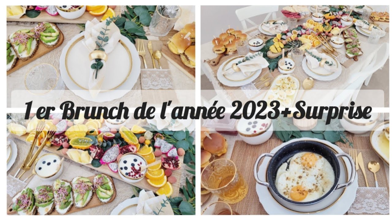 《BRUNCH DU DIMANCHE》Déco De Table +Surprise Bonne Année 2023🎊 #brunch #decoration  #brunchfacile