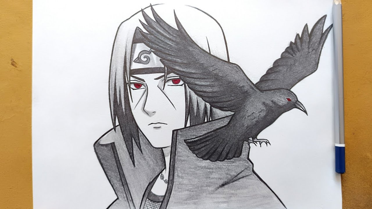 How to draw itachi uchiha step by step for beginners || Easy drawing || Anime drawing tutorial