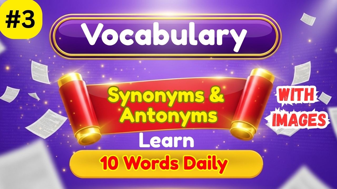 Learn English Vocabulary with Antonyms and Synonyms |  Best Method to Improve Vocabulary #english