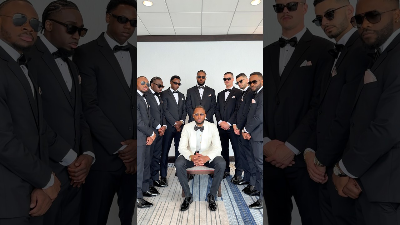 The mandem 🕴🏾#fyp #fy #groomsmen #groom #wedding #suit #marriage