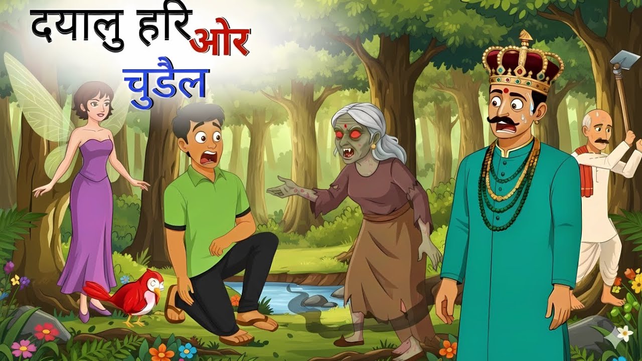 दयालु हरी और दुष्ट चुड़ैल हिंदी कहानी | kind hari and the witch | Hindi kahaniya | hindi moral story