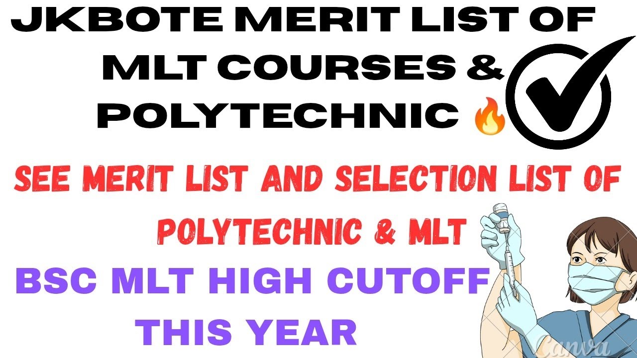 JKBOTE MLT & POLYTECHNIC SELECTION LIST AND MERIT LIST 2025🔥| CUTOFF & ALL DETAILS 👍