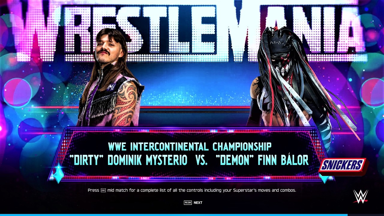 Demon Finn Balor vs Dominik Mysterio Intercontinental Championship - WWE 2K25
