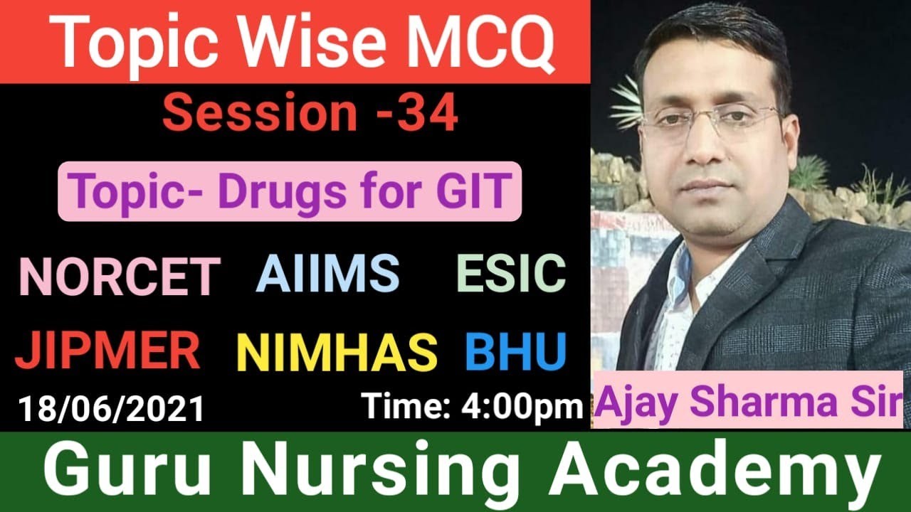 Drugs Used For GIT Disorders/Antiemetic drugs/laxative/antidiarrheal drugs/ NORCET /AIIMS /ESIC/