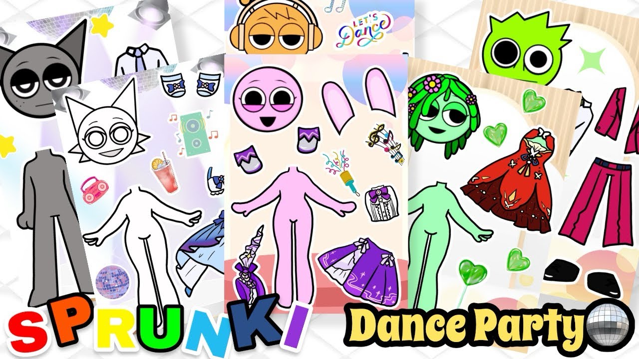 🌈Incredibox SPRUNKI NEW UPDATE!! Human mod Dance Party💃🪩🕺| ASMR | 스프런키 새로운 휴먼 모드 댄스파티 스티커 꾸미기💖✨