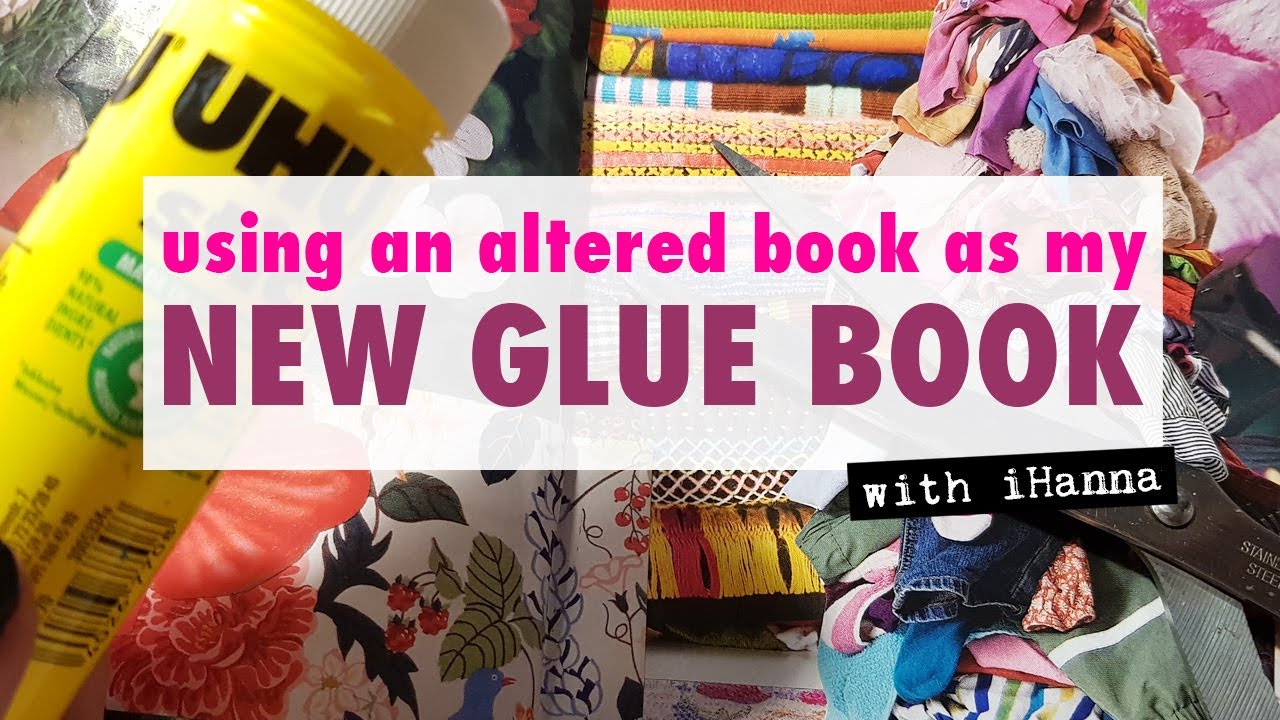 Glue booking in an ALTERED BOOK | cut & paste process