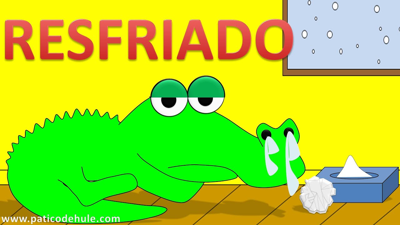 Paco el cocodrilo que no quería abrigarse - Gripe, resfriado y resfrio en niños - Salud para niños