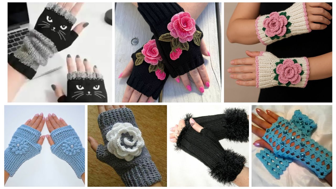 Elegant crochet fingerless gloves design 2026