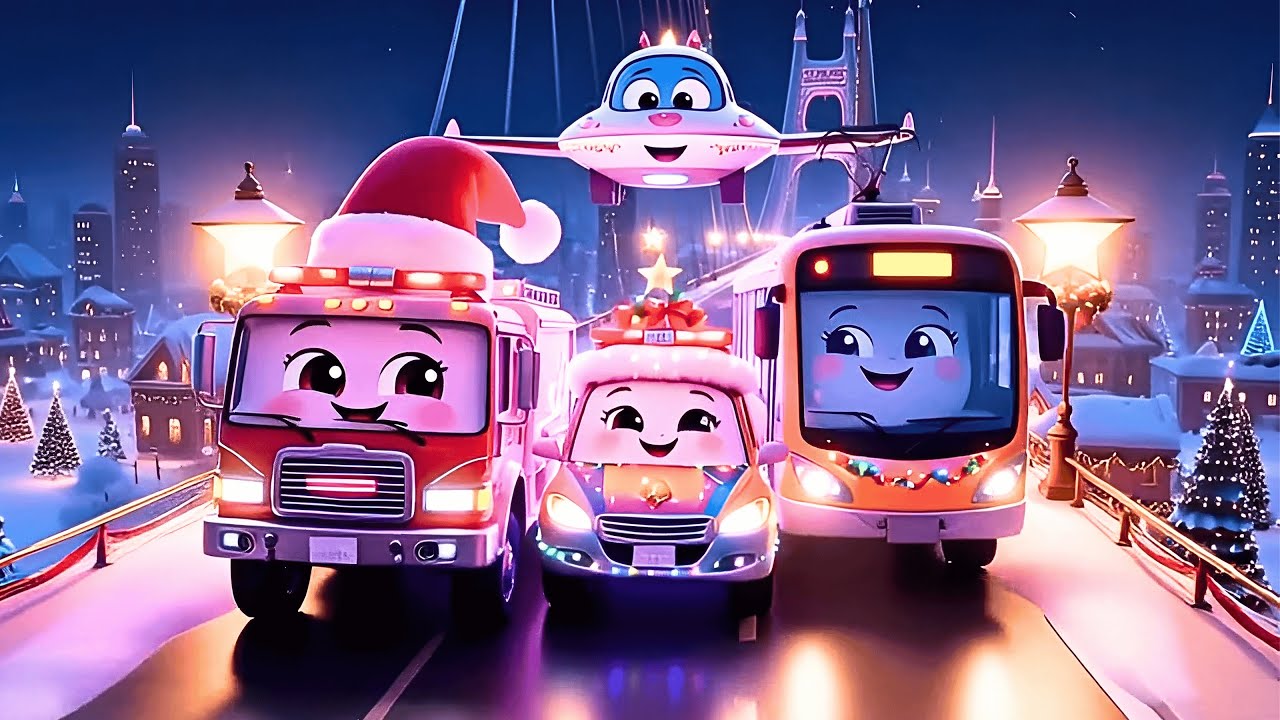 Mašīnas, Autobusi, Kuģi, Lidmašīnas un Traktori Ziemassvētkos | ZIBUMuzika |  Bērniem Latviski