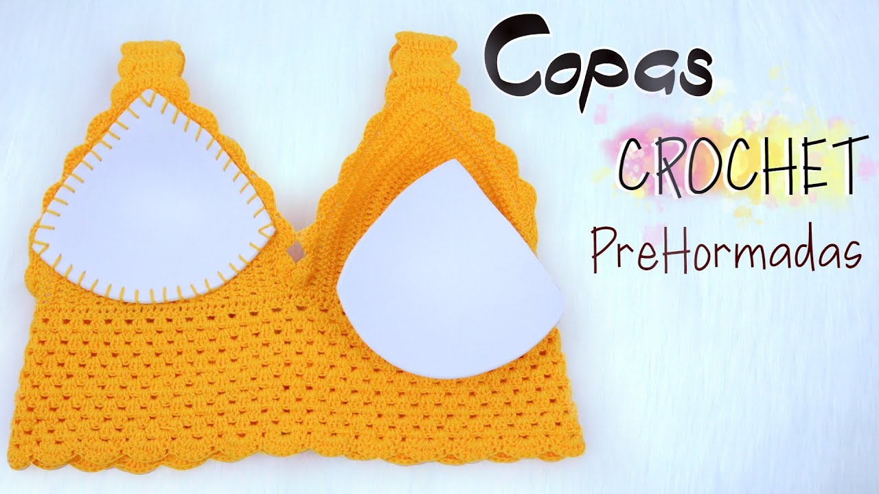 CROCHET Como Poner Copas PREHORMADAS a un TOP
