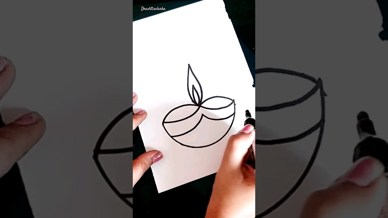 How To draw Diya|Diya drawing|diwali diya drawing#shorts #art #drawing #diya #creative #easy