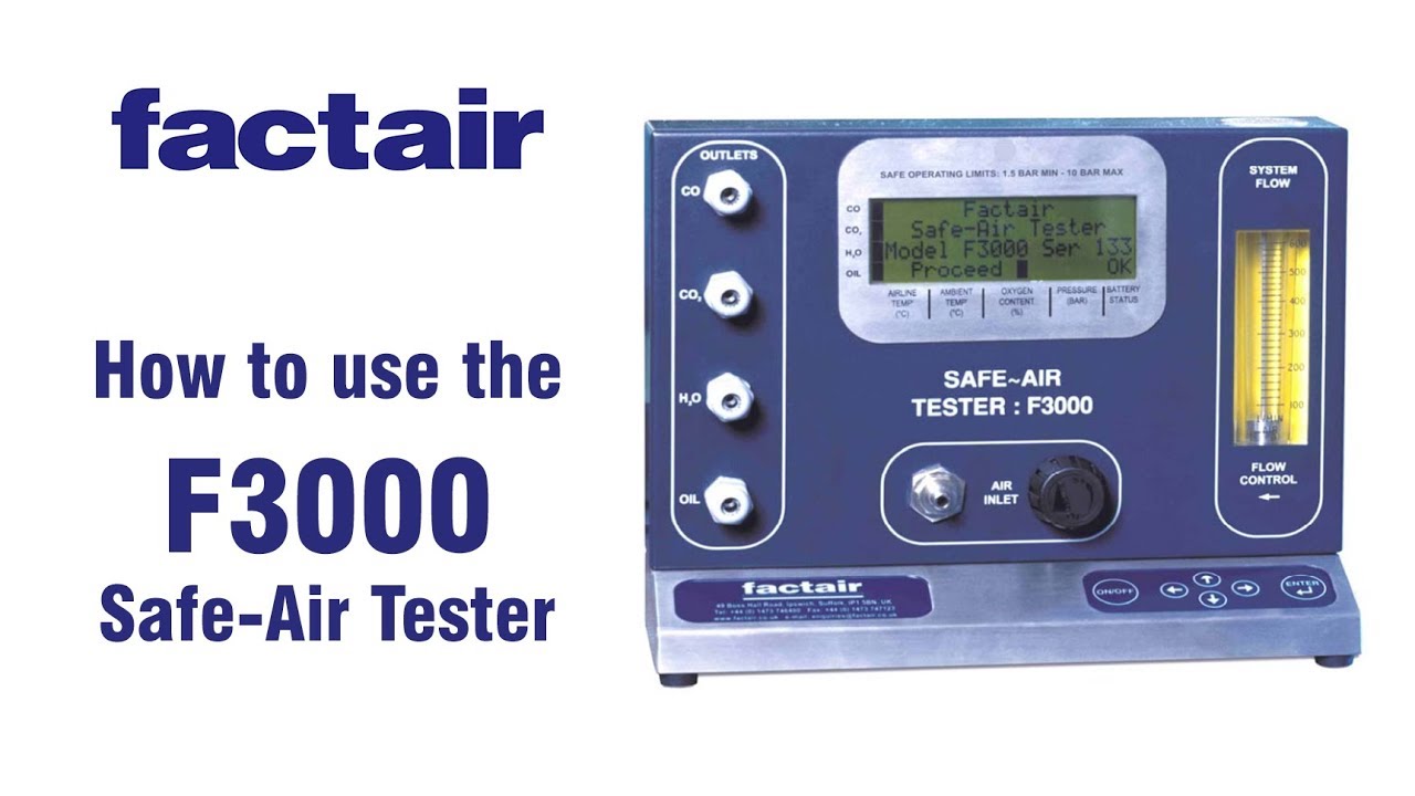How to use the F3000 Safe Air Tester | Factair