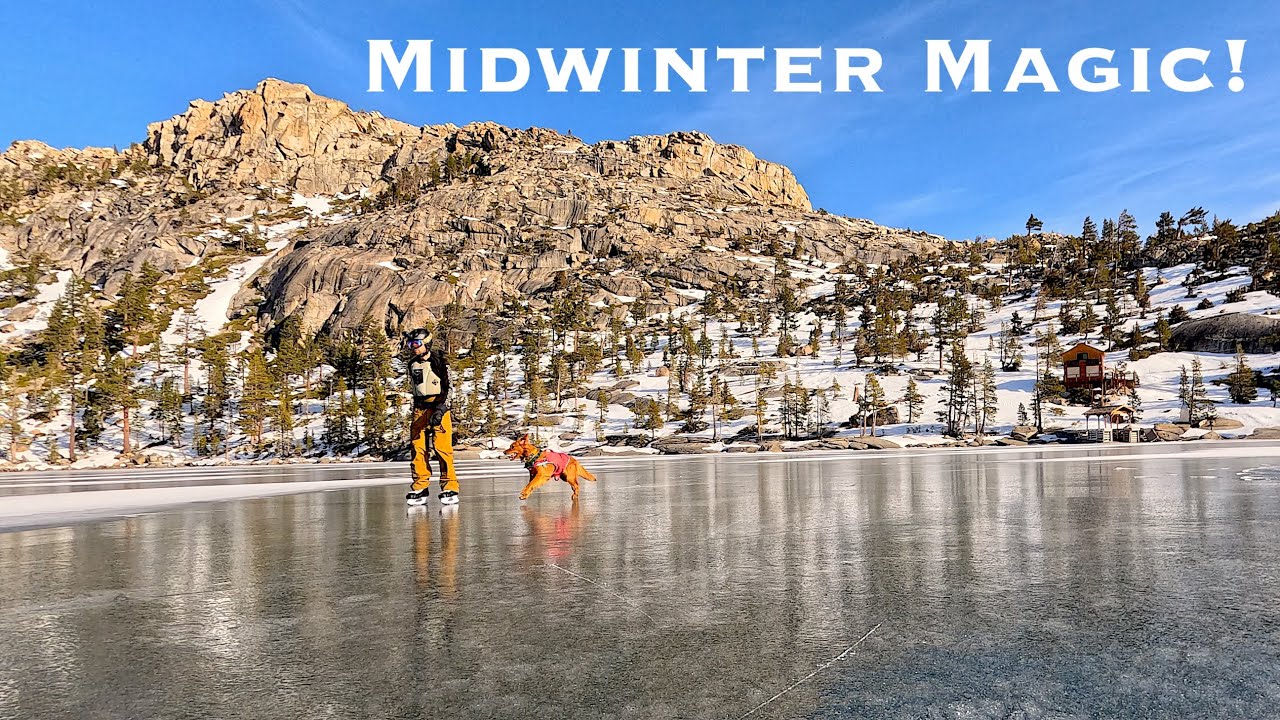 My Dog’s First Time on Ice — Skating a Frozen Alpine Lake in Tahoe