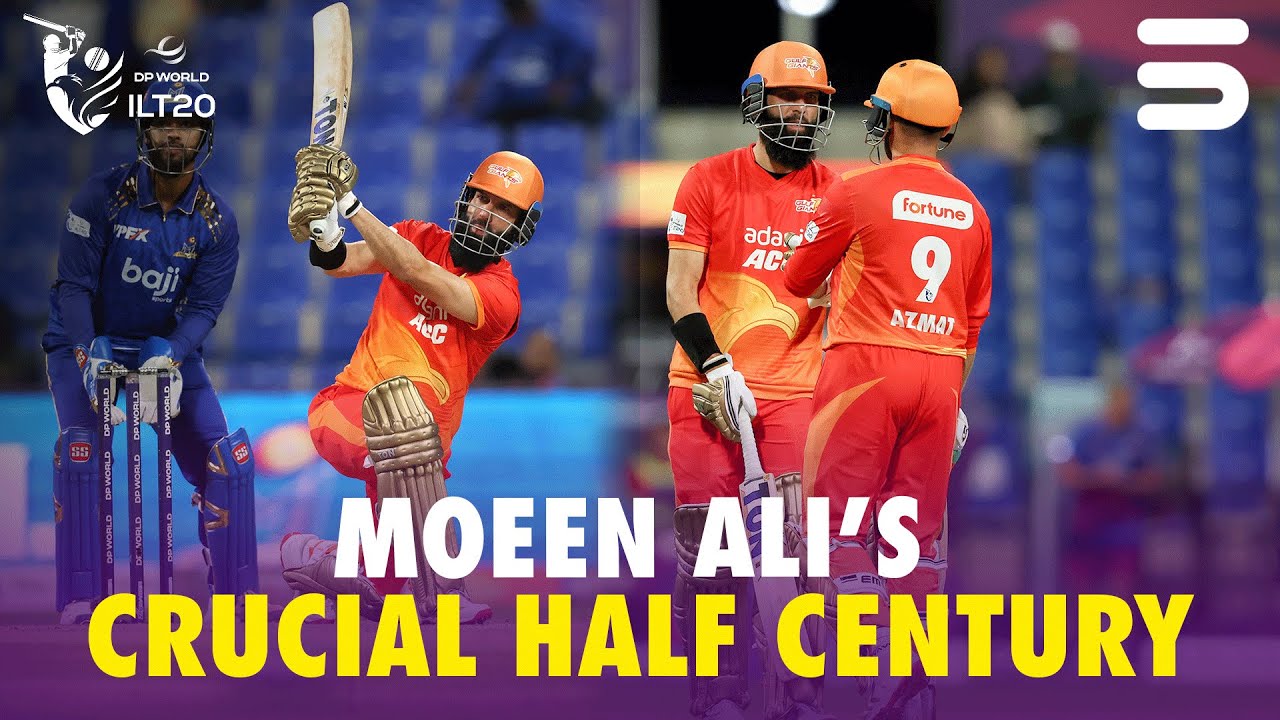 Moeen Ali&rsquo;s Crucial Half Century💥🔥| MI Emirates vs Gulf Giants | Match 26 | DP World ILT20 | M3Y1J
