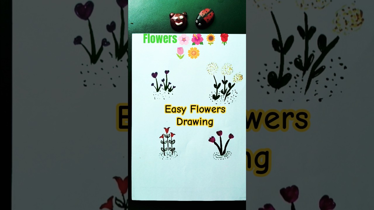 How to Draw Easy Flowers🌸🌺🌻🌹Quick