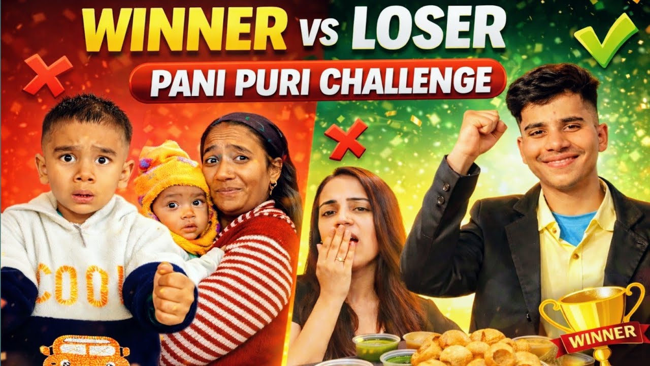 Winner Vs Losers Pani Puri challenge 😮 