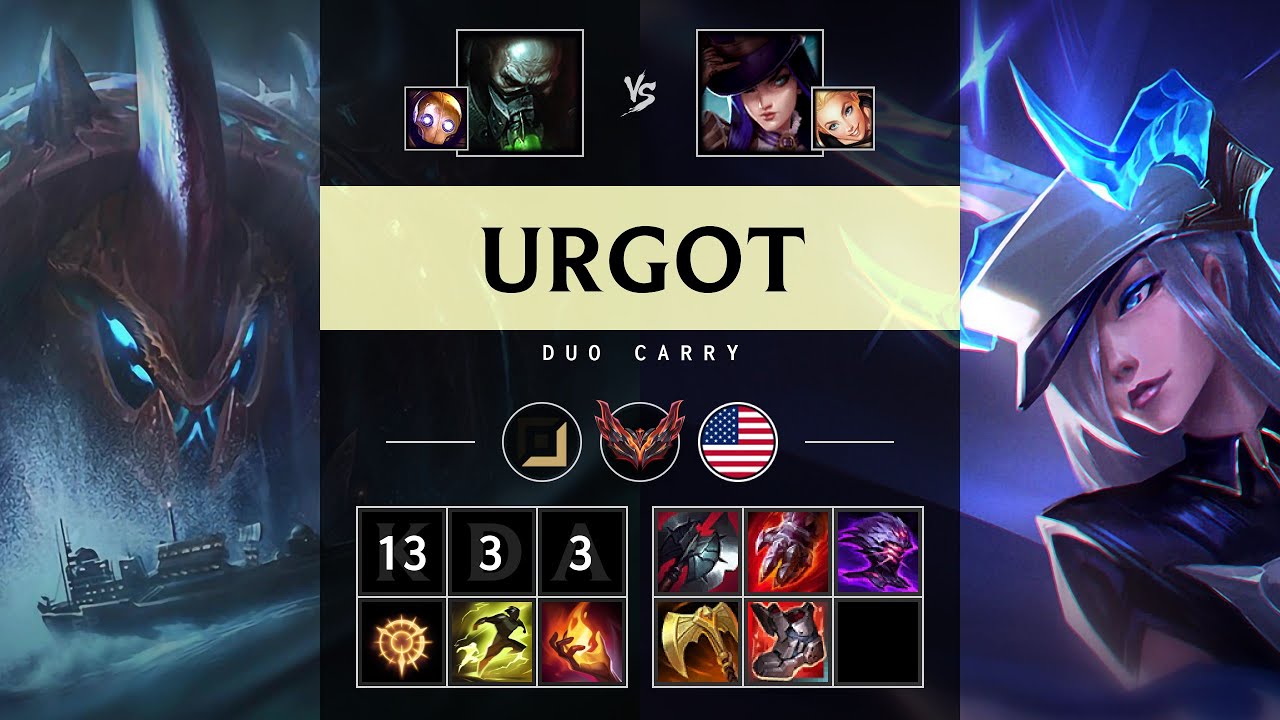 Urgot ADC vs Caitlyn - NA Grandmaster Patch 25.18